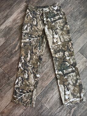 Men's Camo Cargo Pants - Realtree-Style Forest Print